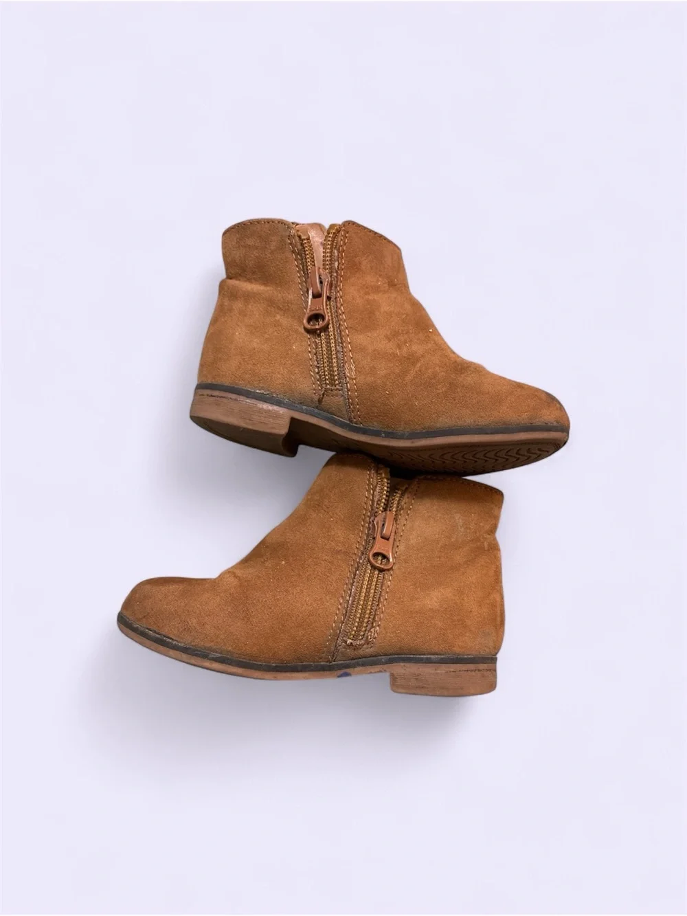 Cat & Jack Toddler Brown Suede Side-Zip Ankle Boots